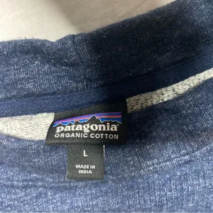 Patagonia Mount Sterling Organic Cotton Crewneck Pullover Size Large Navy Blue thumbnail 4