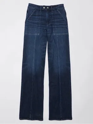 American Eagle AE Super High-Waisted Baggy Wide-Leg Jean 14 Short thumbnail 8
