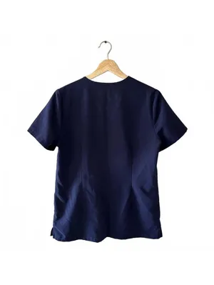 Figs Casma Scrubs Top Shirt Dual Pockets Navy Blue FW1100 Women's Size Small thumbnail 3