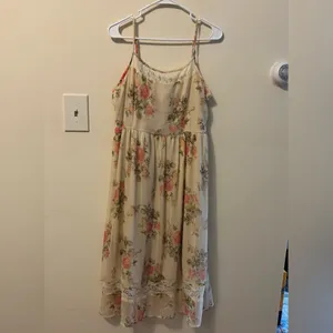 Band of Gypsies Cream Sundress with Spaghetti Straps Size L thumbnail 2