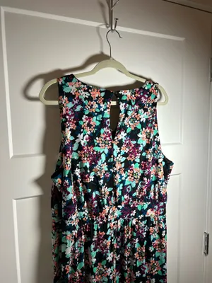 2X Plus size mid-length dress thumbnail 8