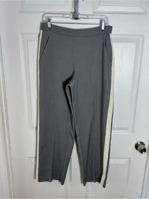 Abercrombie & Fitch‎ Side Stripe Pull On Pants Gray White Size M thumbnail 9