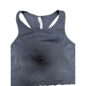Lululemon Ebb to Street Cropped Racerback Tank Top Black‎ Women's Size 12 thumbnail 3