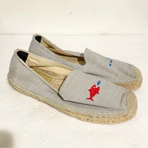 Soludos x Mary‎ Matson Women’s Size 9.5 Hungry Fish Linen Platform Espadrille thumbnail 3