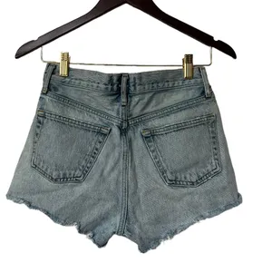 AGOLDE Parker High Waisted Denim Distressed Shorts thumbnail 8