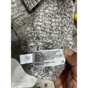 A New Day Cardigan Women Medium Brown White Marled Open‎ Front Pockets VN1268582 thumbnail 6