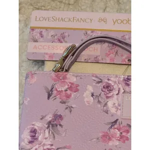 LoveShackFancy x Yoobi Happy Thoughts Floral Accessory Pouch Wristlet NWT thumbnail 7