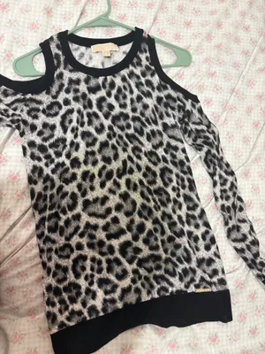 Michael Kors Women’s Leopard Print Sleeveless Tank Top – Black & Gray thumbnail 4