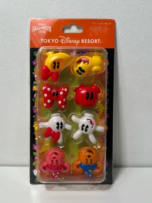 Tokyo Disney Resort Spooky Halloween 2015 Mickey Mouse Minnie Mouse Push Pin Set thumbnail 3