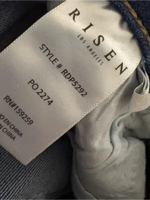 Risen jeans LA wide leg barrel high waisted blue jeans shaping hourglass casual thumbnail 6