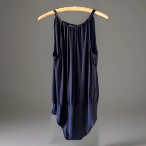 Anthropologie Navy Bodysuit Saturday Sunday NWOT Blouse Sz XL Silky Top Festival thumbnail 3