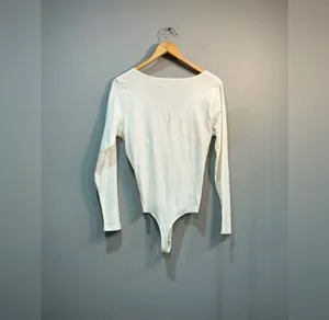 SALE! White Abercrombie & Fitch Knotted Bust Bodysuit Size XL NWT thumbnail 4