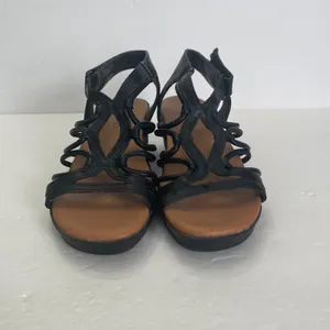 Baretraps Karlie Black Strappy Wedge‎ Sandals Womens 6M Comfort thumbnail 3