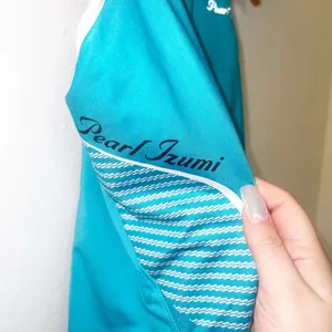 Pearl Izumi p.r.o teal black and white womens built in bra biking tank top thumbnail 5