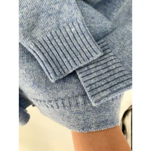 BAY ROAD Sweater Womens L Blue 100% Merino Wool Knit Crew Neck New Zealand Made thumbnail 5