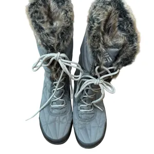 Columbia Women's Waterproof Winter Snow Boots‎ Faux Fur Lined Gray Size 10 thumbnail 6