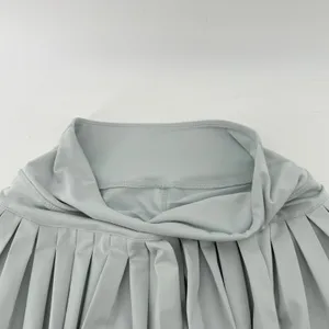 Gold Hinge Pleated Tennis Skirt Skort Mist Light Blue Gray Women S Preppy thumbnail 3