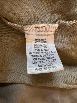 Just Living Brown Taupe Wide-Leg High Stretch Knit Linen Blend Pants Size Medium thumbnail 6