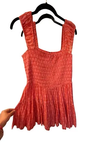 Free People Pink & Orange Mini Dress thumbnail 1