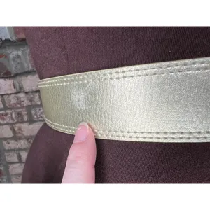 Nine west belt Genuine leather gold y2k small thumbnail 8
