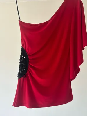 Red one shoulder too thumbnail 4