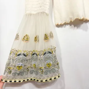 Free People Small Top Ivory Embroidered Bell Sleeve‎ Flared Boho Dramatic 696 thumbnail 8