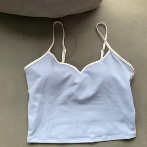 Alo Yoga Airbrush Refined Bra Tank Light Provence Blue/White M thumbnail 2