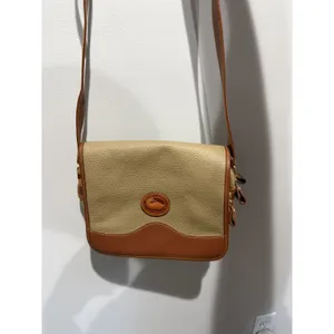 Dooney & Bourke Vintage Brown Shoulder Bag Gold Hardware Buckle Women 9.5x6.5" L thumbnail 9