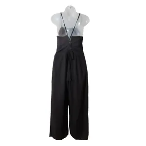 Abercrombie & Fitch Black Wide‑Leg Culotte Jumpsuit Women’s Size 4 Sleeveless thumbnail 6