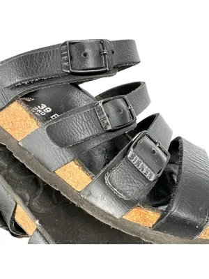 Birkenstock Florida Black 3 Strap Sandals Size 39 EU 8 US Boho Gorpcore thumbnail 13