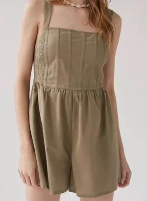 Urban Outfitters Olive Marci Bustier Romper thumbnail 1