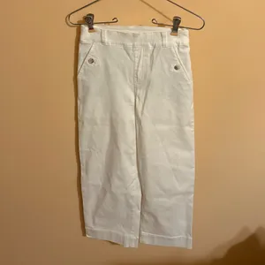 Spanx Twill Cropped Wide Leg Pants in Bright White thumbnail 5