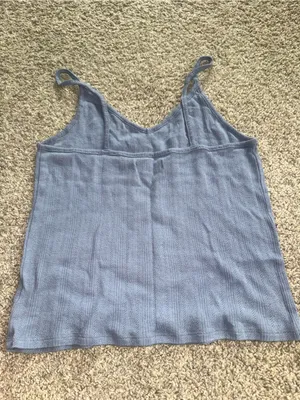American Eagle - Pointelle Cami - M, Blue thumbnail 4