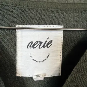 Aerie Sweatshirt Womens Large Olive Green Bright Star Studded Oversized Pullover thumbnail 3