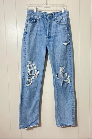 AGOLDE 90s Mid Rise Loose Fit Distressed Jeans Revolve Style #A069C-811 Size 26 thumbnail 2