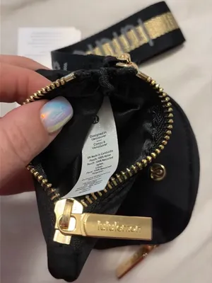 ✨Lululemon Dual Pouch Wristlet Black / Gold / Grey✨ thumbnail 11