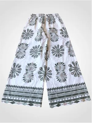 Entro Boho Cotton Peplum Cami Top & Wide Leg Pants Set Size S thumbnail 5