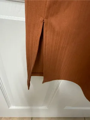 Nine West Rust Twist-Front Long Sleeve Midi Dress thumbnail 3