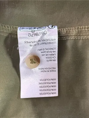 Pilcro Anthropologie Large Olive Green Satin Blouse Oversized OB1786712 thumbnail 4
