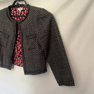 Olsenboye Cropped Houndstooth Womens Blazer M Dark Academia Indie Sleaze Preppy thumbnail 6