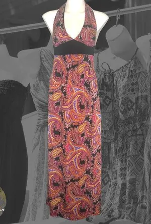Paisley Halter Maxi Dress - Size Small thumbnail 9