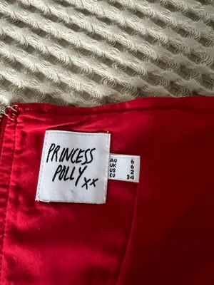 Princess Polly red satin corset top in a US 6 #corset #party thumbnail 3