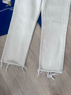 Zara Straight Leg Jeans Light Beige Color Size XS thumbnail 3