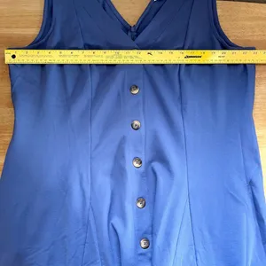 NWT Montgomery Post Blue Sleeveless Button Front A-Line Dress 3X thumbnail 7