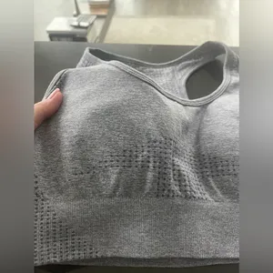 Nwot High Waisted Leggings And Top In Grey Color M thumbnail 5