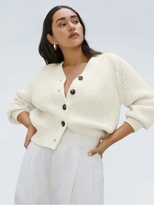 Everlane the texture cotton cardigan thumbnail 1