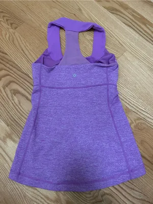 lululemon athletica Heathered Purple Racerback Tank thumbnail 2