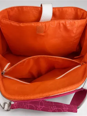 Diane Von Furstenburg Travel Bag White Leather Trim Detachable Shoulder Strap thumbnail 4