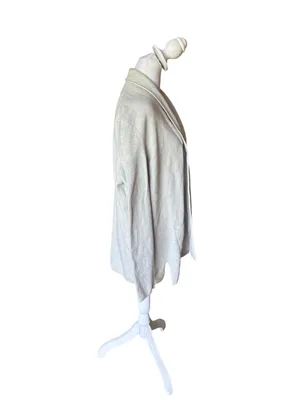 J Crew Factory Chelsea Sweater Blazer Cotton Gray Womens XL Open Front thumbnail 3
