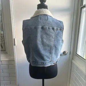 Judy Blue Shearling Lined Denim Vest small‎ layered streetwear transitional thumbnail 5
